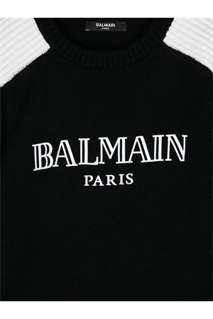 maglione in lana vergine nero BALMAIN PARIS KIDS | BV9P50Z2359930AV